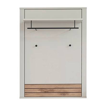 Garderobenpaneel Munzu - 90 cm Weiß / Eiche Viking Dekor