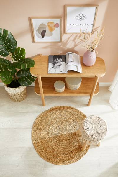 Vloerkleed Mamda I jute - natuur - Diameter: 60 cm