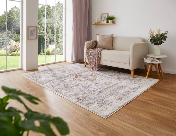 Kurzflorteppich Rocco Webstoff - Blau - 200 x 310 cm