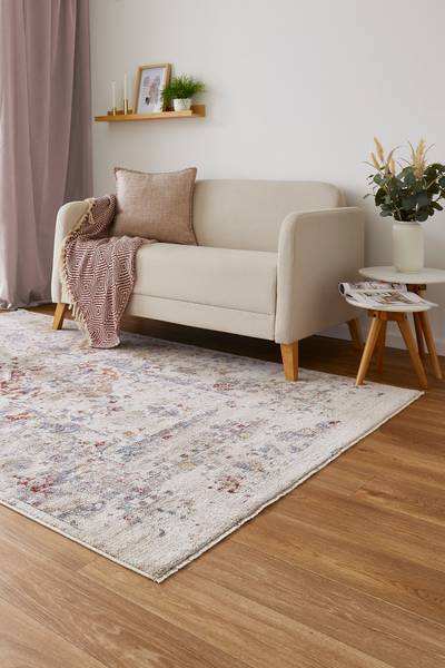 Kurzflorteppich Rocco Webstoff - Blau - 200 x 310 cm