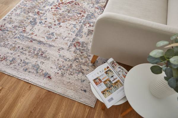 Kurzflorteppich Rocco Webstoff - Blau - 200 x 310 cm