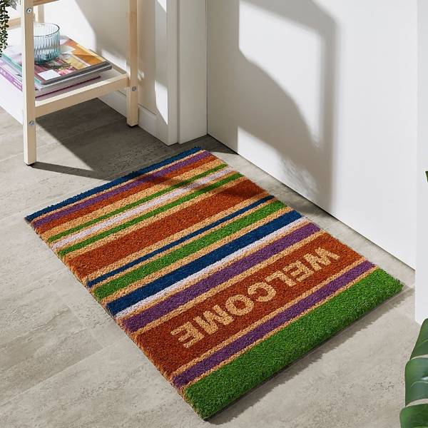 Fußmatte Kokos Welcome Beige - Kokosfasern - 40 x 1.5 x 60 cm