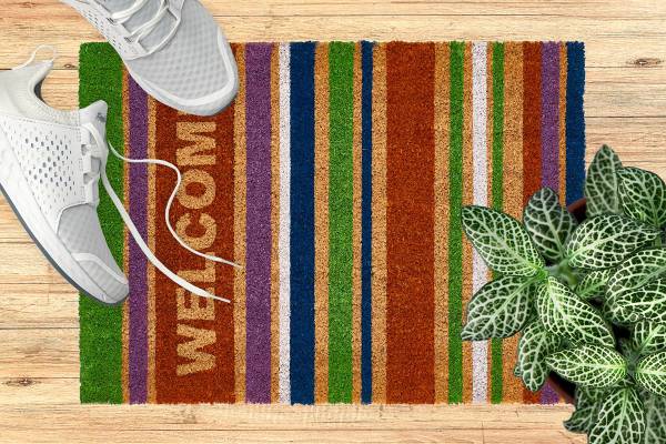 Fußmatte Kokos Welcome Beige - Kokosfasern - 40 x 1.5 x 60 cm