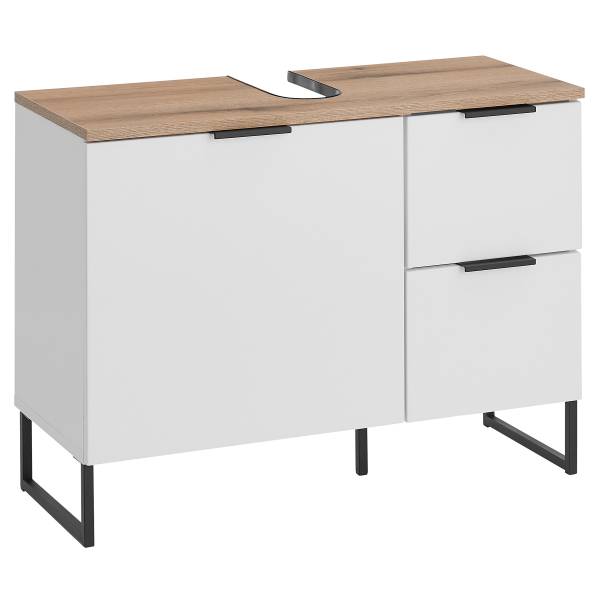 Waschbeckenunterschrank Emporia 1 Tür Matt Weiß