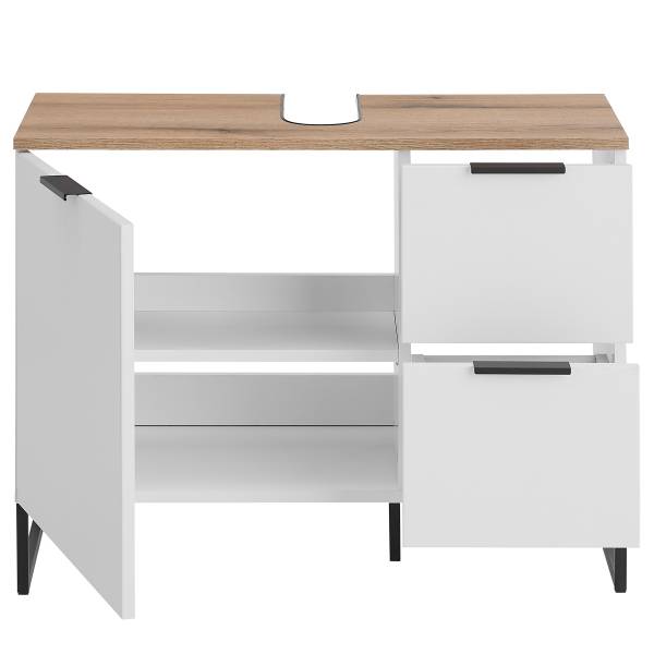 Waschbeckenunterschrank Emporia 1 Tür Matt Weiß