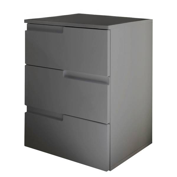 Comodino Abelardo Grafite - Altezza: 61 cm