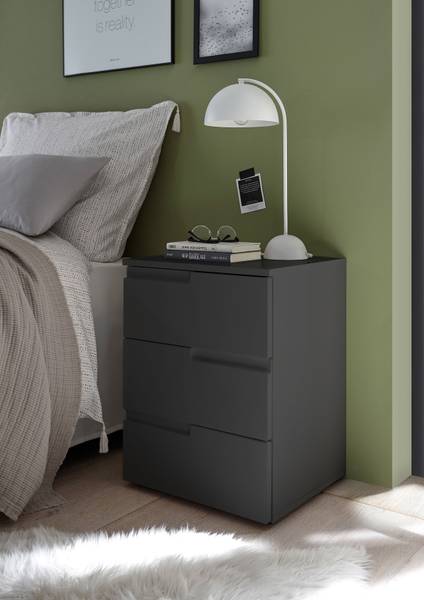 Comodino Abelardo Grafite - Altezza: 61 cm