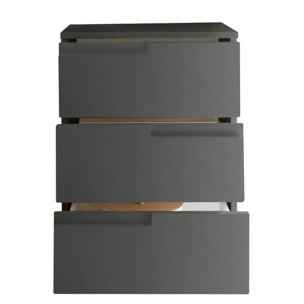 Comodino Abelardo Grafite - Altezza: 61 cm