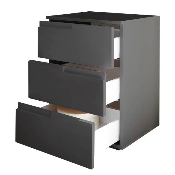 Comodino Abelardo Grafite - Altezza: 61 cm