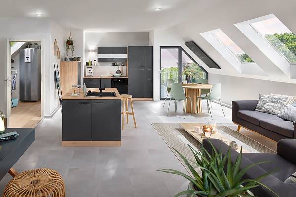 Meuble four encastrable Merle Gris