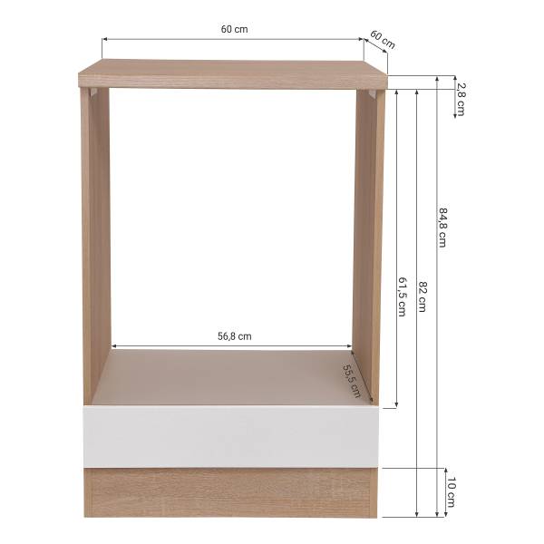 Meuble four encastrable Merle Gris