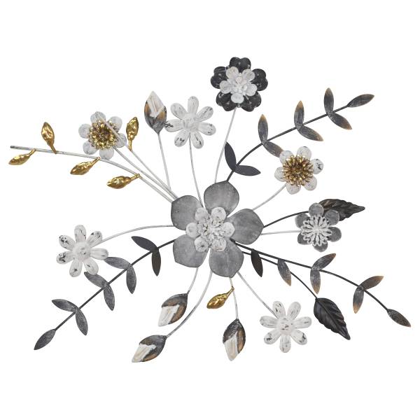 Metallbild Bluck Eisen - Grau / Creme