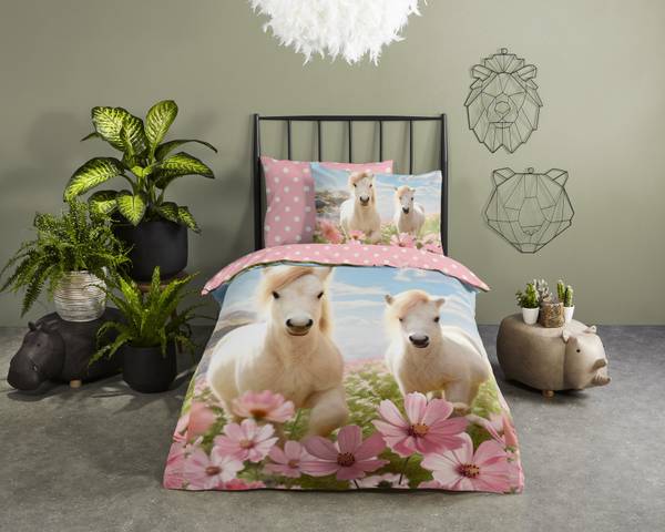 Parure de lit renforcé 33158 140 x 200/220 cm + oreiller 70 x 60 cm
