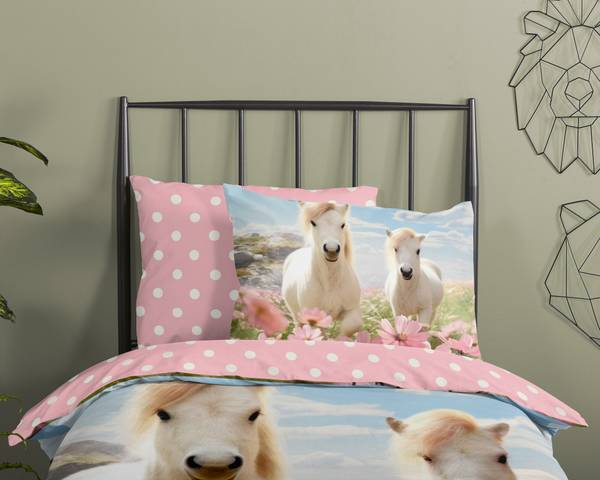 Parure de lit renforcé 33158 140 x 200/220 cm + oreiller 70 x 60 cm