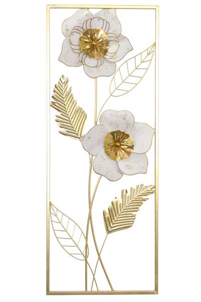 Metallbild Ihawa Eisen - Gold / Beige