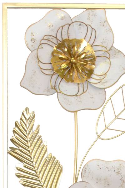 Metallbild Ihawa Eisen - Gold / Beige