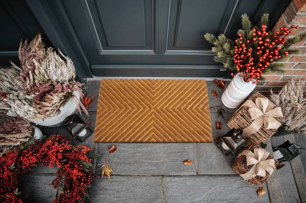 Fußmatte Mix Mats Geometric Kokosfasern / PVC - Braun