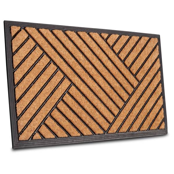 Paillasson Mix Mats - Crossings Fibres de coco / Caoutchouc - Marron / Noir