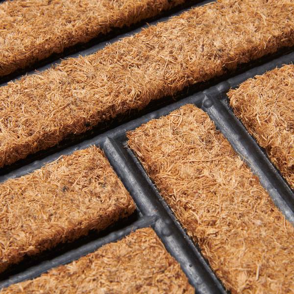 Paillasson Mix Mats - Crossings Fibres de coco / Caoutchouc - Marron / Noir