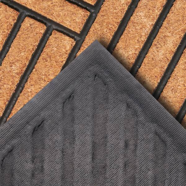 Paillasson Mix Mats - Crossings Fibres de coco / Caoutchouc - Marron / Noir