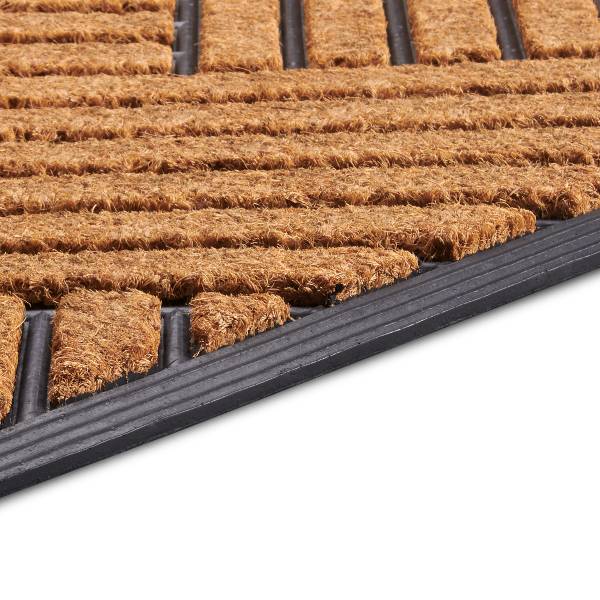 Paillasson Mix Mats - Crossings Fibres de coco / Caoutchouc - Marron / Noir