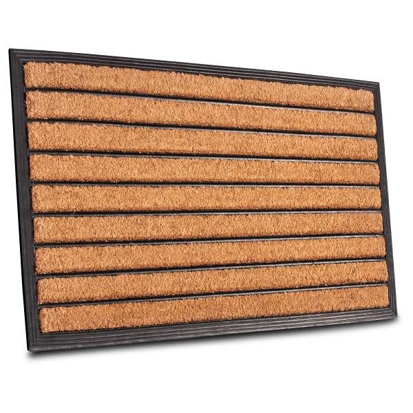 Fußmatte Mix Mats Striped Kokosfasern / Gummi - Braun / Schwarz