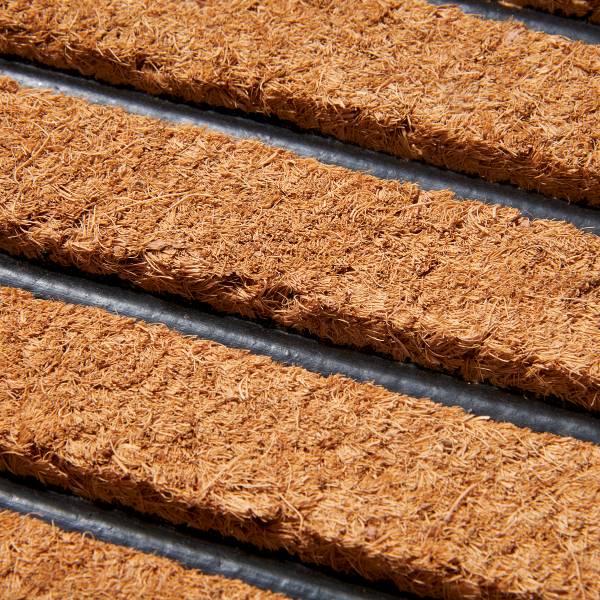 Fußmatte Mix Mats Striped Kokosfasern / Gummi - Braun / Schwarz