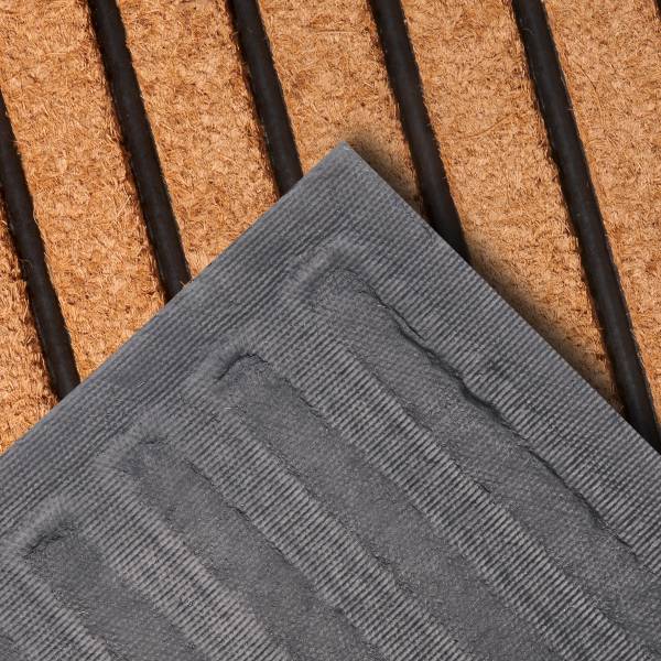 Fußmatte Mix Mats Striped Kokosfasern / Gummi - Braun / Schwarz