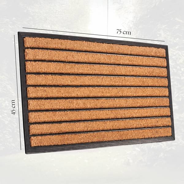 Fußmatte Mix Mats Striped Kokosfasern / Gummi - Braun / Schwarz