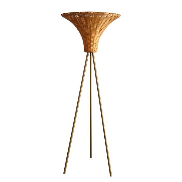 Staande lamp Khairiya type B rotan/ijzer - 1-lichts