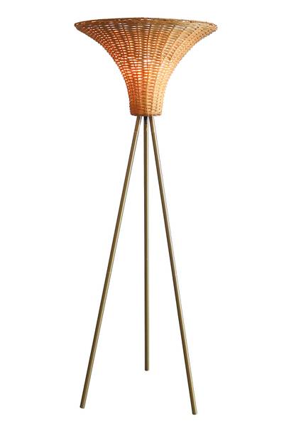 Staande lamp Khairiya type B rotan/ijzer - 1-lichts