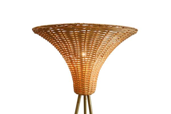 Staande lamp Khairiya type B rotan/ijzer - 1-lichts