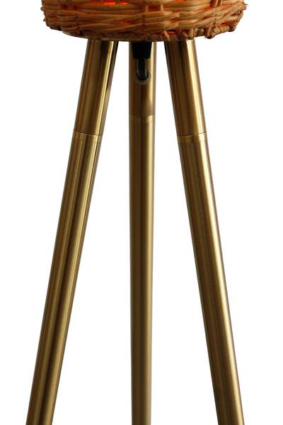 Staande lamp Khairiya type B rotan/ijzer - 1-lichts