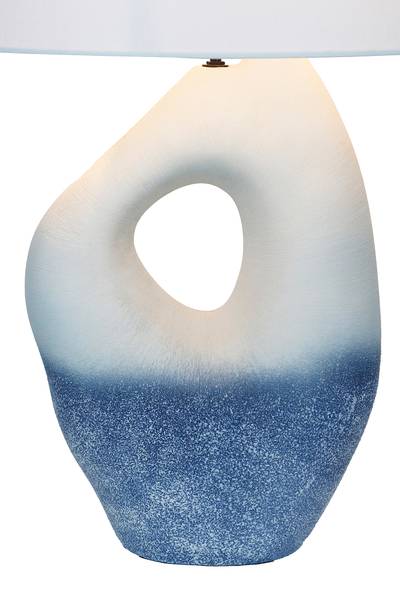 Tischleuchte Tatihara Typ A Leinen / Keramik - 1-flammig