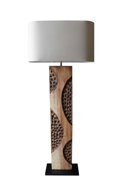 Lampadaire Mwachesa - Type A Lin / Caoutchouc massif - 1 ampoule