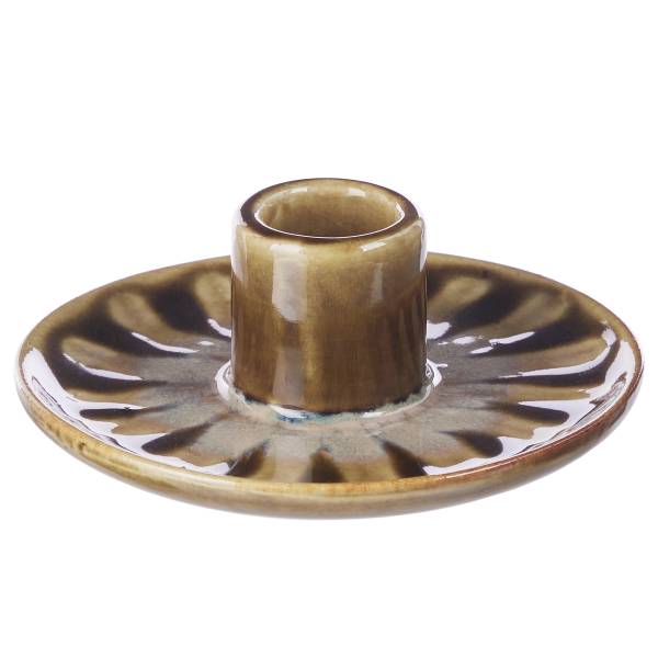 Kerzenhalter SEVENTIES Porzellan - Dunkelgrün