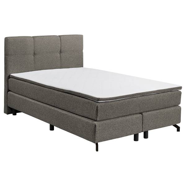 Boxspringbett Kalagazi Flachgewebe Luara: Anthrazit - 140 x 200cm