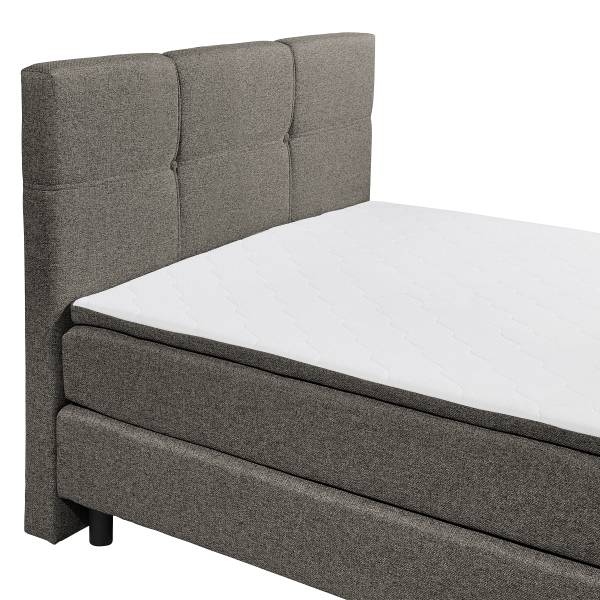 Boxspringbett Kalagazi Flachgewebe Luara: Anthrazit - 140 x 200cm