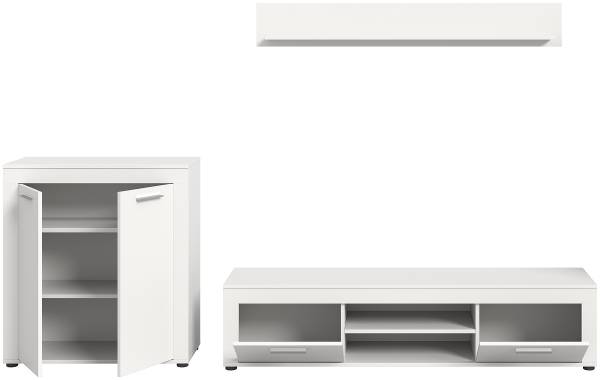 Set di 3 mobili incluso comò Jam Bianco