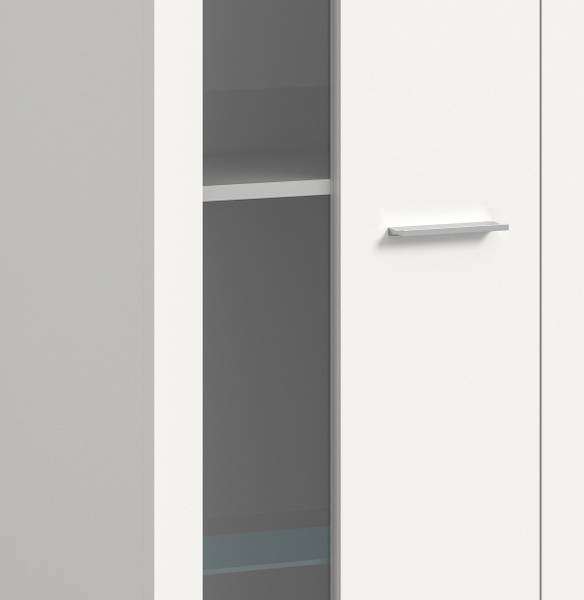 Wohnwand Danti 4-teilig mit 2 Vitrinen Weiß