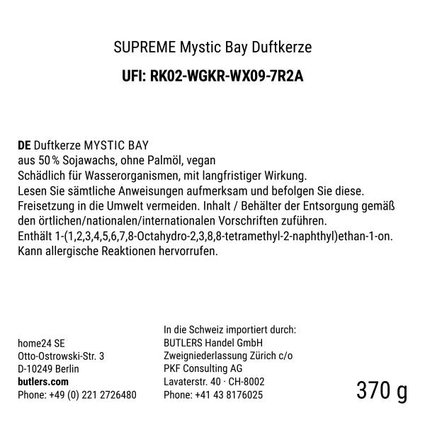 Candela profumata SUPREME Mystic Bay Grigio - Altro - 10 x 10 x 10 cm