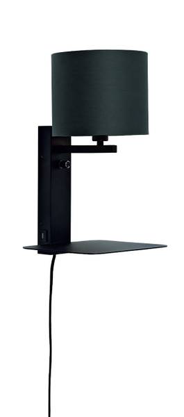 Wandlamp Florence ijzer - 1-lichts - zwart