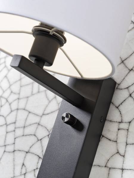 Wandlamp Florence ijzer - 1-lichts - zwart