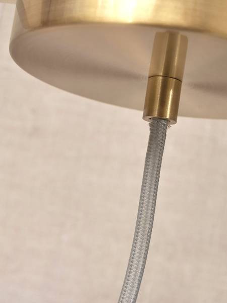 Lampada a sospensione Carrara Vetro colorato - Grigio / oro - 1 punti luce