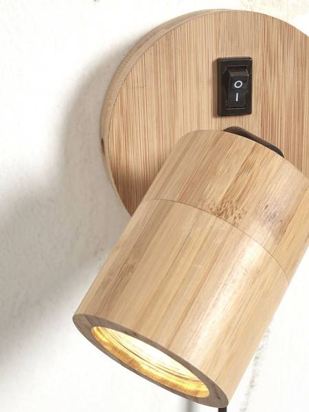 Lampada da parete Java A Bambù - 1 punto luce - Beige