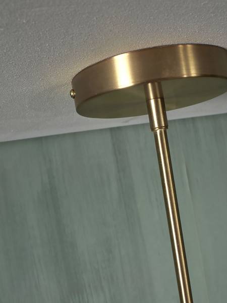 Hanglamp Carrara type B gekleurd glas - grijs/goudkleurig - 6-lichts