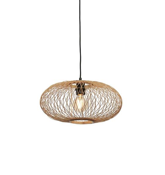 Hanglamp Cango bamboe - beige - 1-lichts