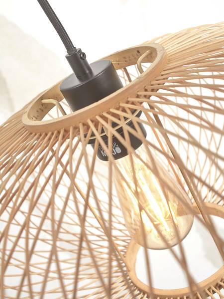 Hanglamp Cango bamboe - beige - 1-lichts