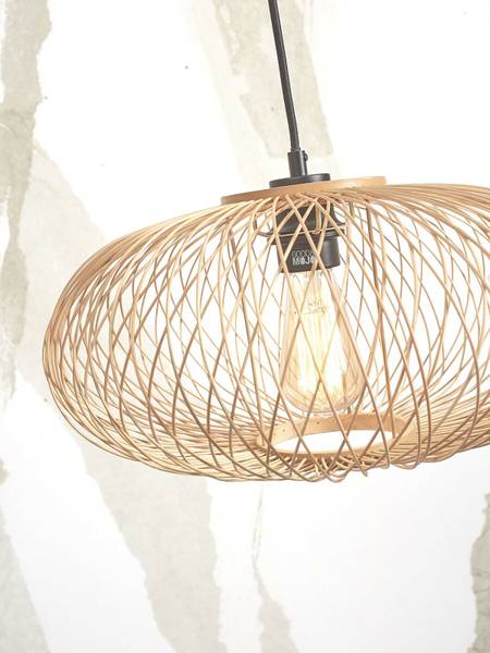 Hanglamp Cango bamboe - beige - 1-lichts