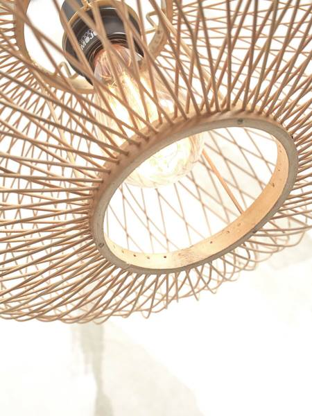 Hanglamp Cango bamboe - beige - 1-lichts